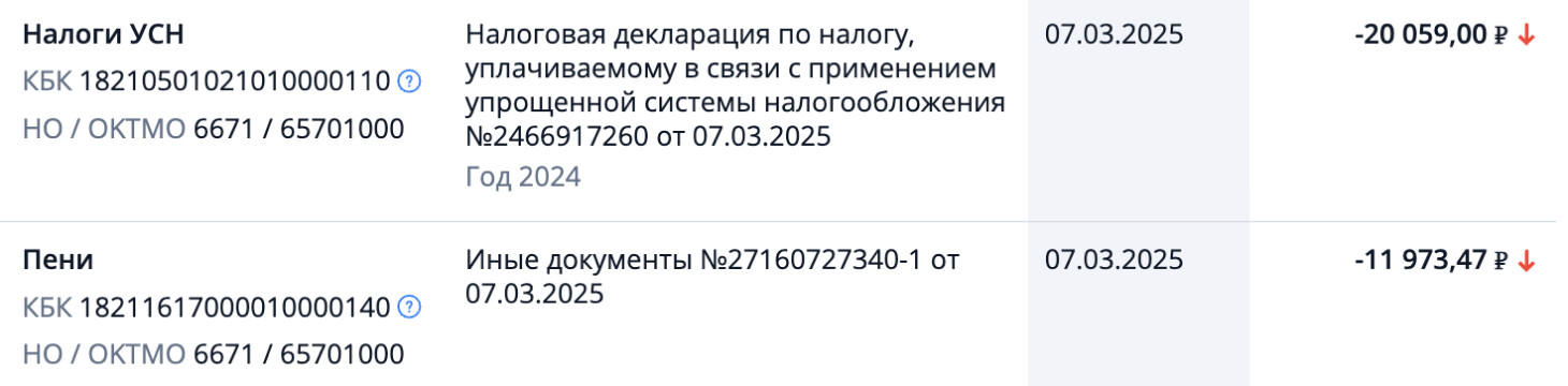 Почему после подачи декларации по УСН приходят пени